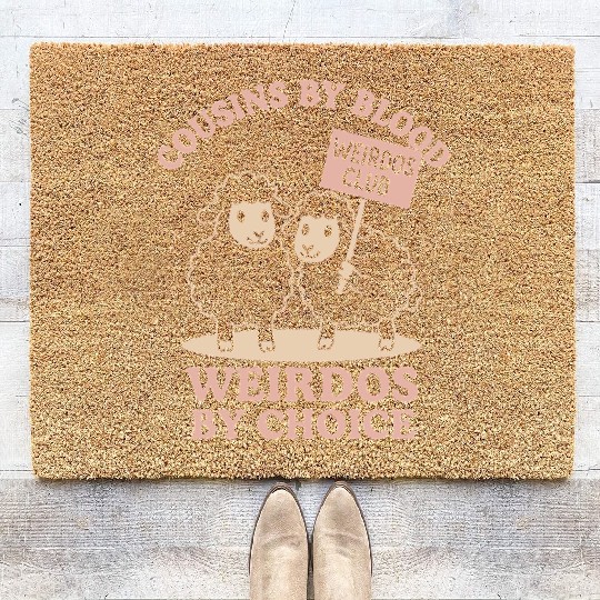 Funny Black Sheep Cousin Quirky Family Outcast Coir Doormats