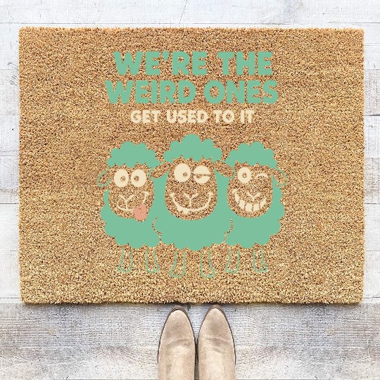 Funny Black Sheep Cousin Quirky Family Outcast Coir Doormats