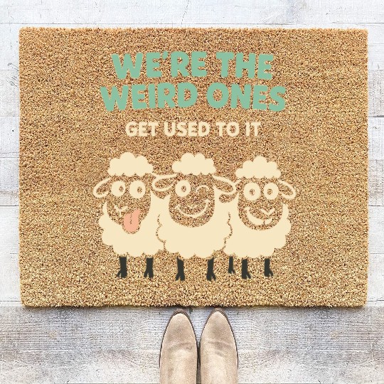 Funny Black Sheep Cousin Quirky Family Outcast Coir Doormats