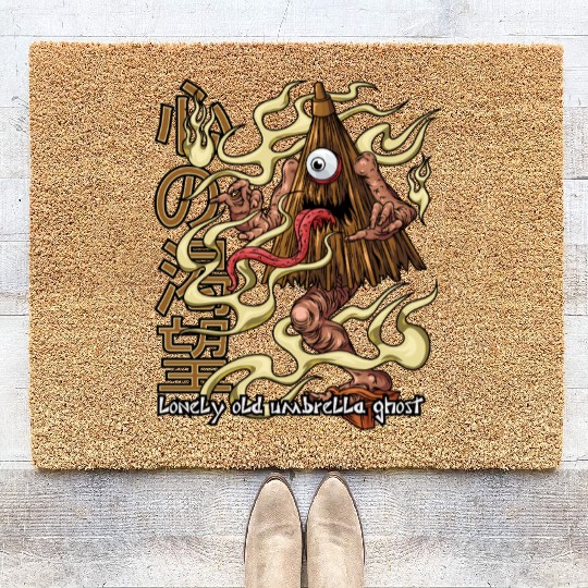 Lonely Umbrella Ghost – Japanese Yokai Spirit Styl Coir Doormats