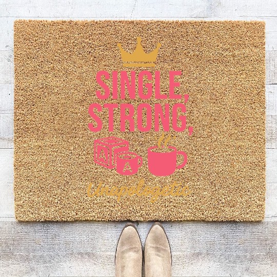 Single Mom Life Chaos Coordinator Wine Coffee Coir Doormats