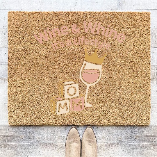 Single Mom Life Chaos Coordinator Wine Coffee Coir Doormats