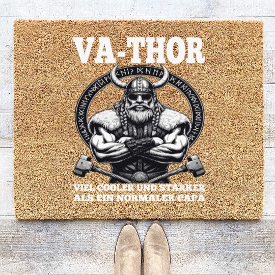 Viking Warrior Man Odin Thor Norman Walhalla Coir Doormats