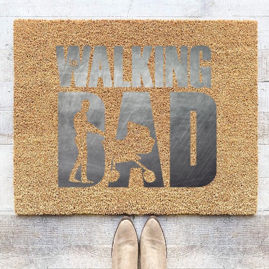 The Walking Dad – Funny Gift for Hardwork Dads Coir Doormats