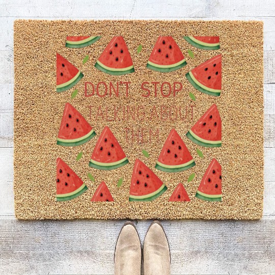 watermelon triangles Coir Doormats