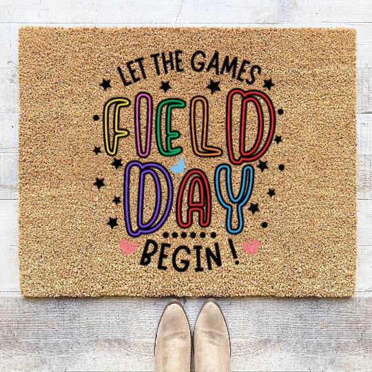 Let The Games Begin Field Day Teacher Student Coir Doormats