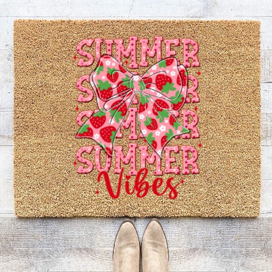 Strawberry Summer Vibes Coir Doormats