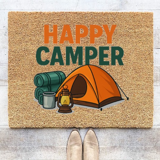 Happy Camper – Cozy Camping Vibes Coir Doormats