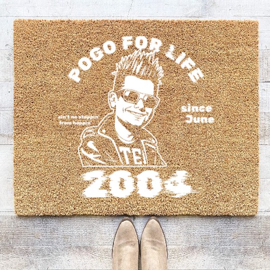 21st birthday Pogo for life since 06/2004 Coir Doormats