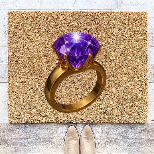 Royal Amethyst: The Elegance of Purple Gemstone Coir Doormats