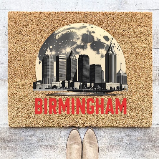 Birmingham City Albm Skyline Full Moon Coir Doormats