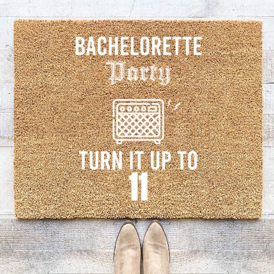 Bachelorette Party Guitar Amp Design Coir Doormats