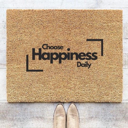 Choose Happiness Bold Design - Modern Minimalist Coir Doormats