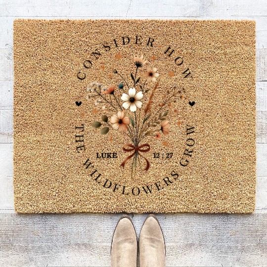 Consider The Wildflowers Coir Doormats