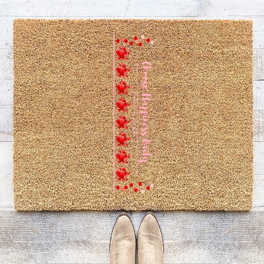 Choose Happiness Love Design - Self Love Heart Art Coir Doormats