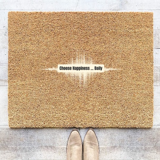 Choose Happiness Soundwave - Music Therapy Gift Coir Doormats