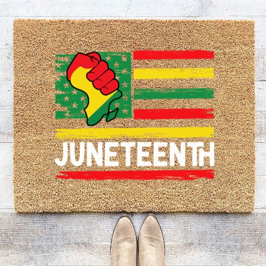 Freedom Day Juneteenth Black And Proud Coir Doormats