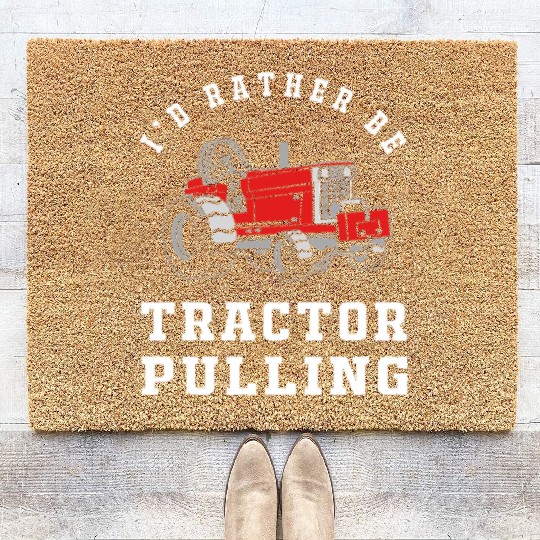 Tractor Driver Tractor Pulling Coir Doormats