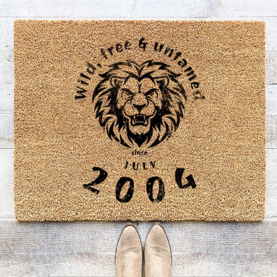21st birthday Wild, free & untamed since 07/2004 Coir Doormats