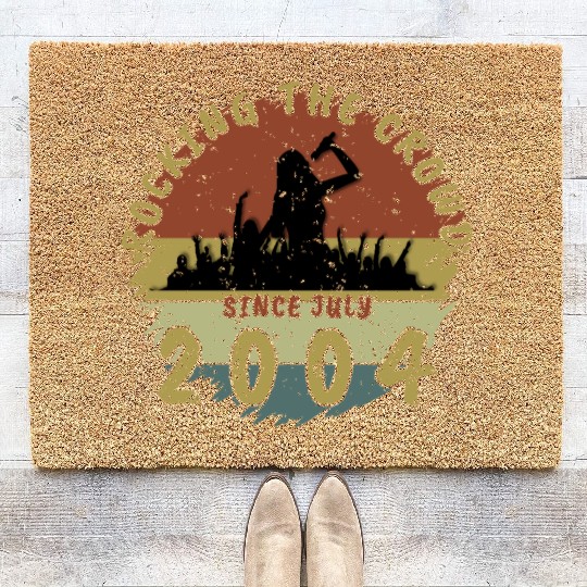 21st Birthday Rocking the crowd SNG 07/2004 Coir Doormats