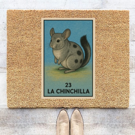 LA CHINCHILLA - THE CHINCHILLA - LA LOTERÍA Coir Doormats