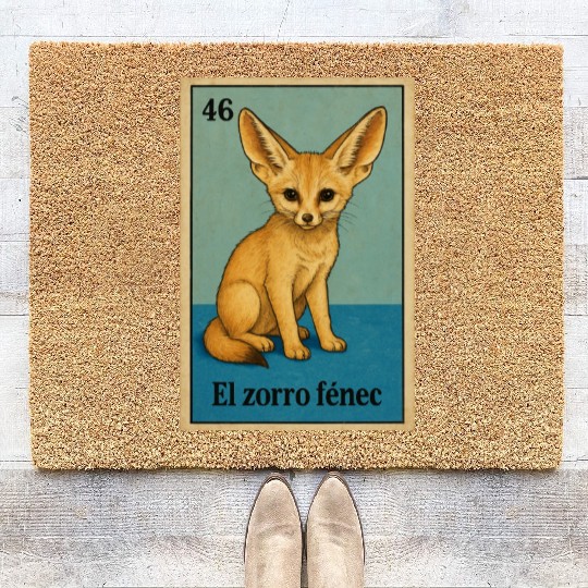 EL ZORRO FÉNEC - THE FENNEC FOX - LA LOTERÍA Coir Doormats