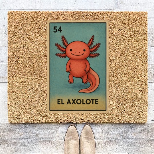 EL AXOLOTE - THE AXOLOTL - LA LOTERÍA Coir Doormats