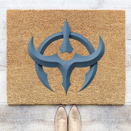 Bold Grey Icon Wear Your Symbol Cool Graphic Coir Doormats