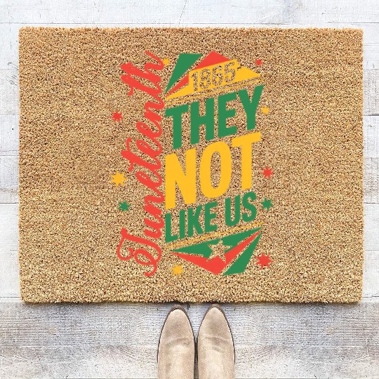 Juneteenth They Not Like Us Coir Doormats