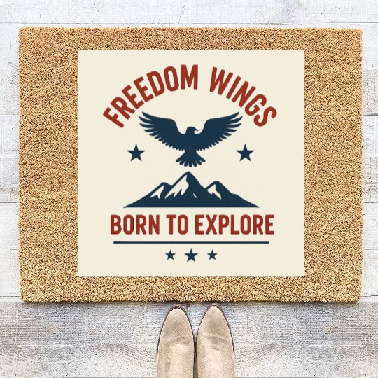 “United & Free – American Spirit” Coir Doormats