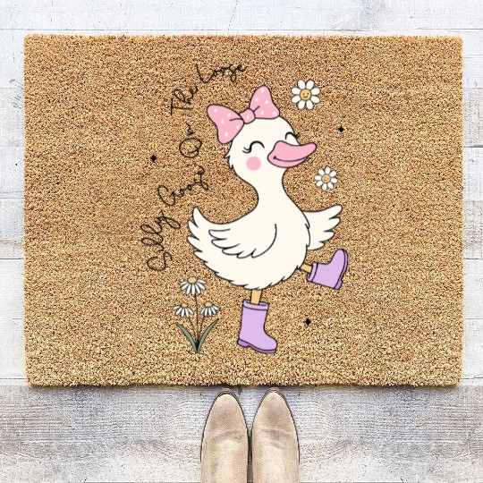 Silly Goose on the Loose Coir Doormats