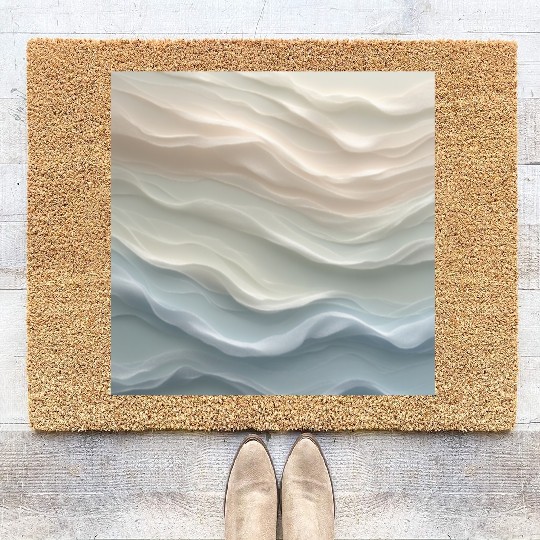 Take a Deep Breath – Calm Abstract Coir Doormats