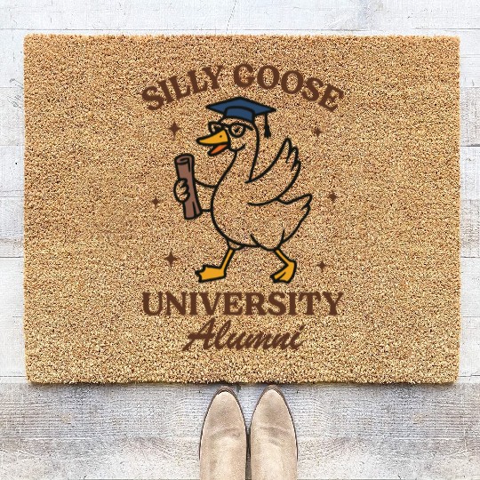 Silly goose university alumni Coir Doormats