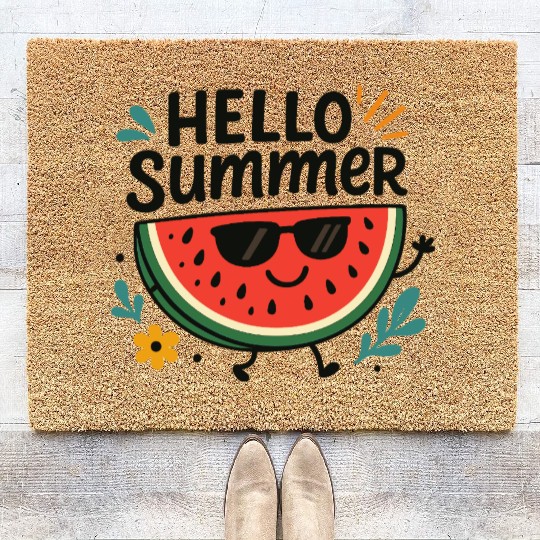 Hello Summer Watermelon Fun Coir Doormats