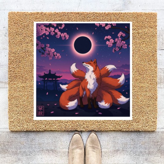 Celestial Kitsune Coir Doormats