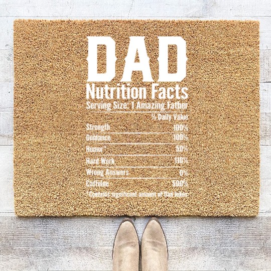 DAD Nutrition Facts Coir Doormats