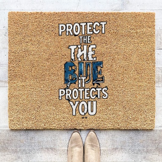 Guardian Blue, Your Ocean Shield Coir Doormats