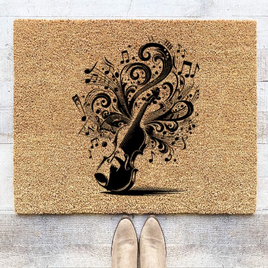 Violin Music Loud, Creative, Unstoppable Coir Doormats