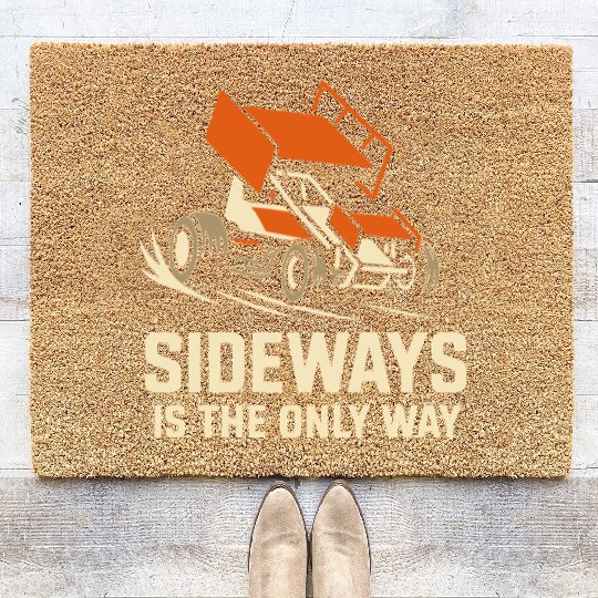 Sprint Car Racing Dirt Track Speed Oval Race Coir Doormats