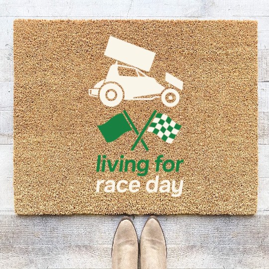 Sprint Car Racing Dirt Track Speed Oval Race Coir Doormats