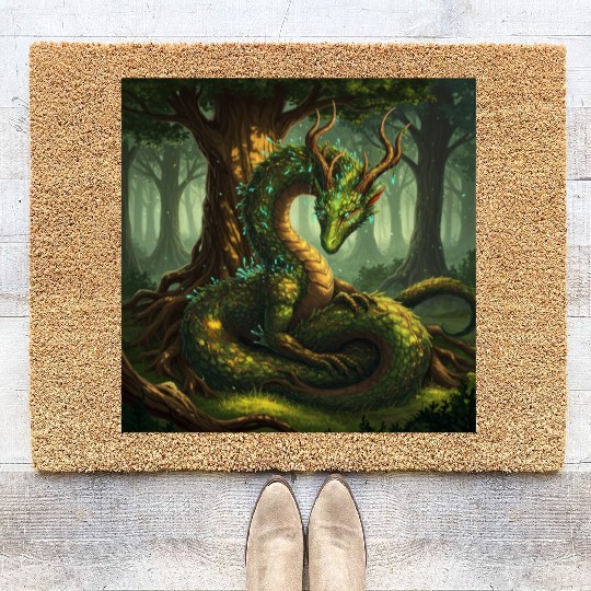 Enchanted Forest Serpent Design Coir Doormats