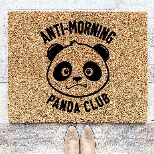 Anti Morning Panda Club Coir Doormats