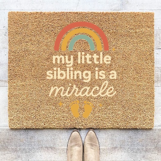 NICU Sibling Preemie Big Brother Big Sister Coir Doormats