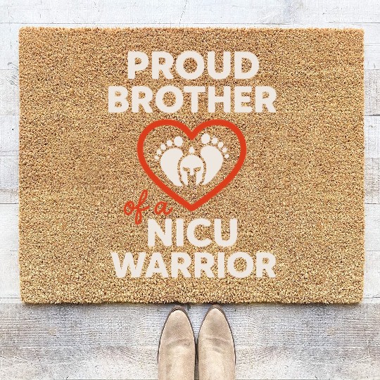 NICU Sibling Preemie Big Brother Big Sister Coir Doormats