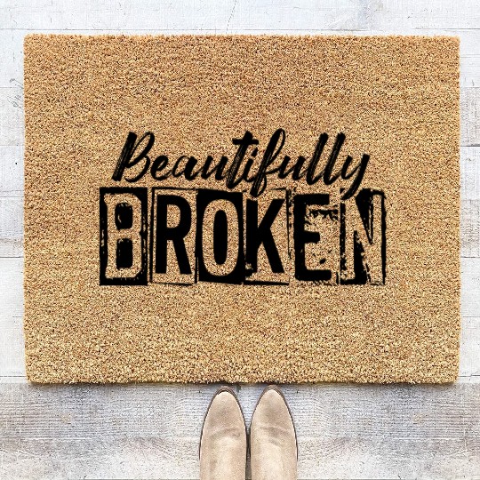 Summer Vacation Beautifully Broken Coir Doormats