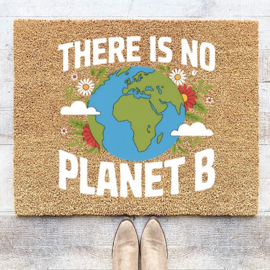 There Is No Planet B Earth Day Coir Doormats