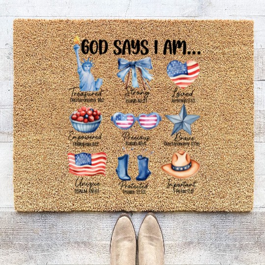 Christian God Says I Am Coir Doormats