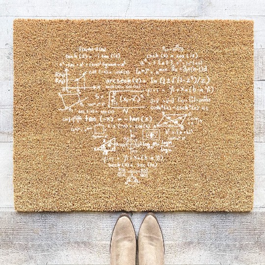 I Love Math Science Math Teacher Student Coir Doormats