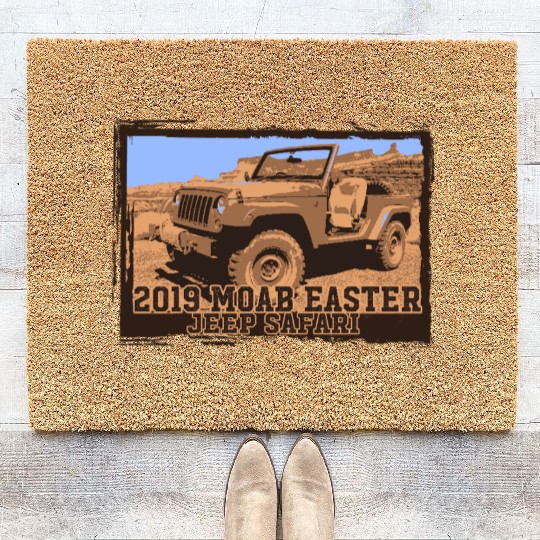 Vintage Jeep Safari Coir Doormats