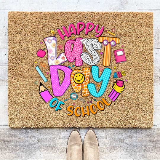 Last Day of School Teacher Coir Doormats